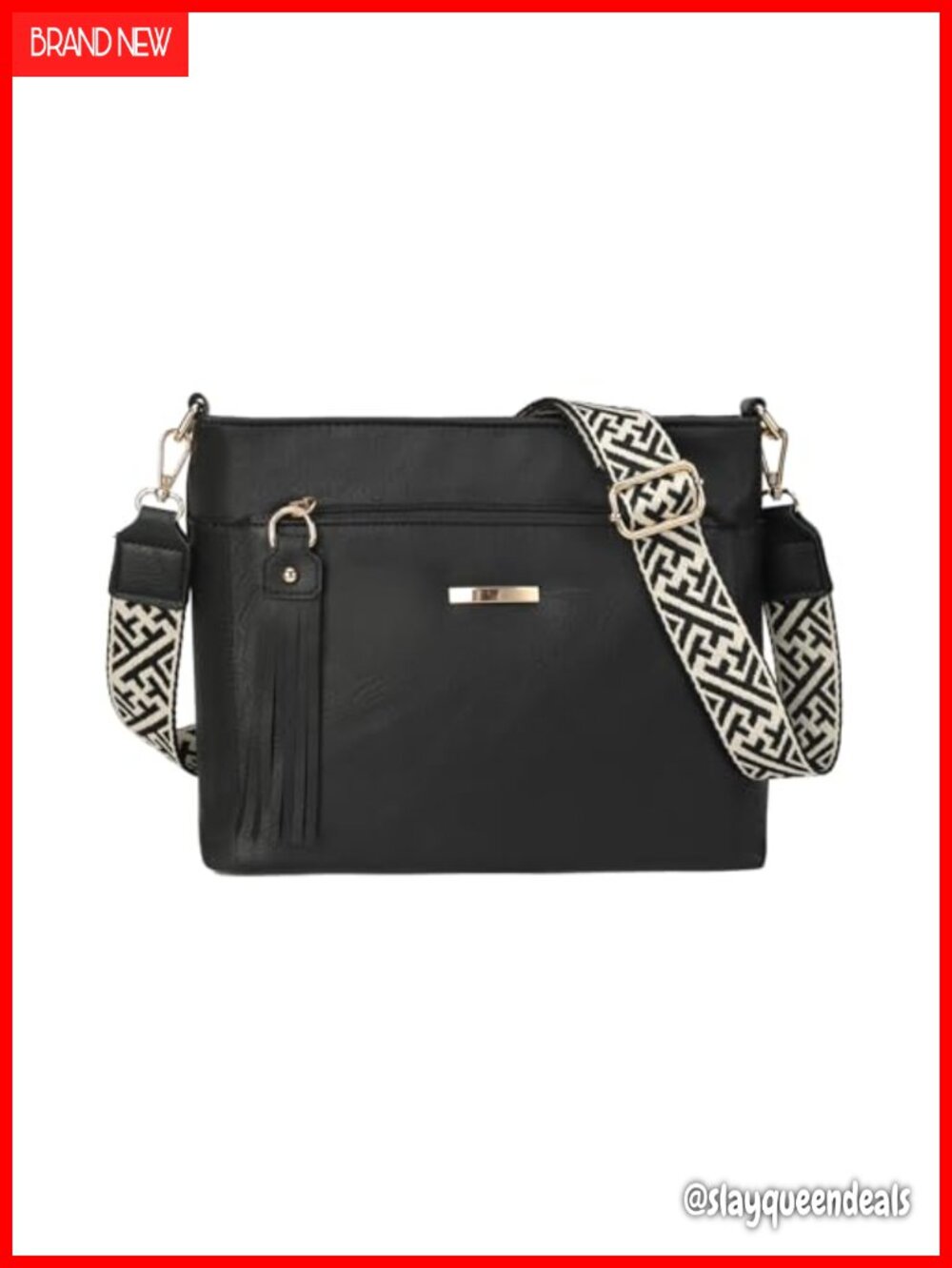 Tassels Crossbody Bag Shoulder Purse Weaving Straps Adjustable